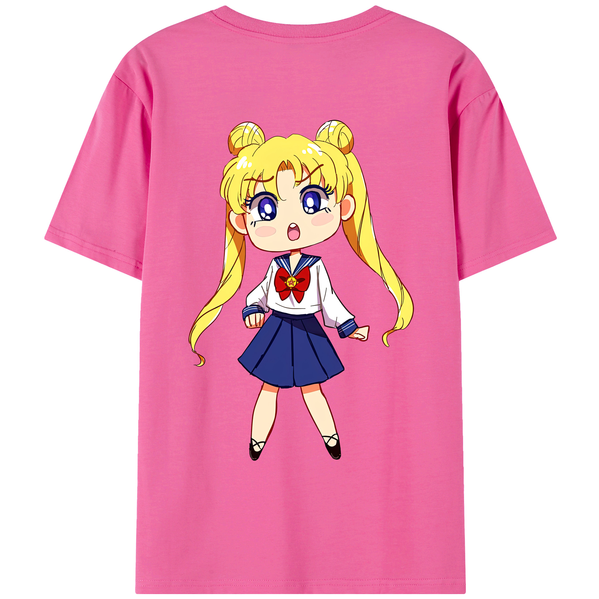 （画像用） 美少女戦士セーラームーン 愛野 美奈子 あいの みなこ Sailor Moon Aino Minako レディース半袖Tシャツ(バックプリント)